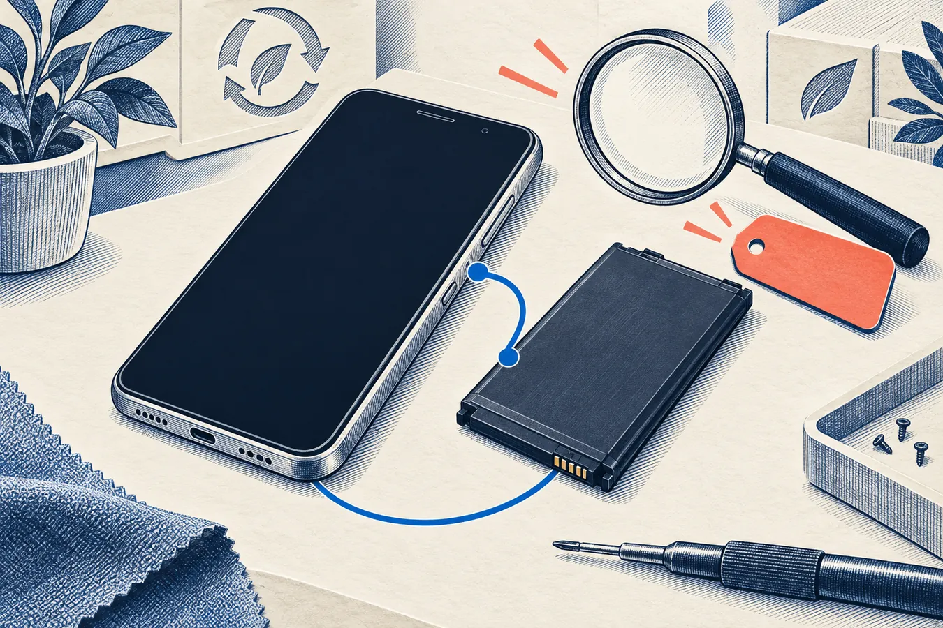 Illustration du dossier : Un vendeur de smartphone reconditionné doit-il indiquer la capacité de la batterie ?